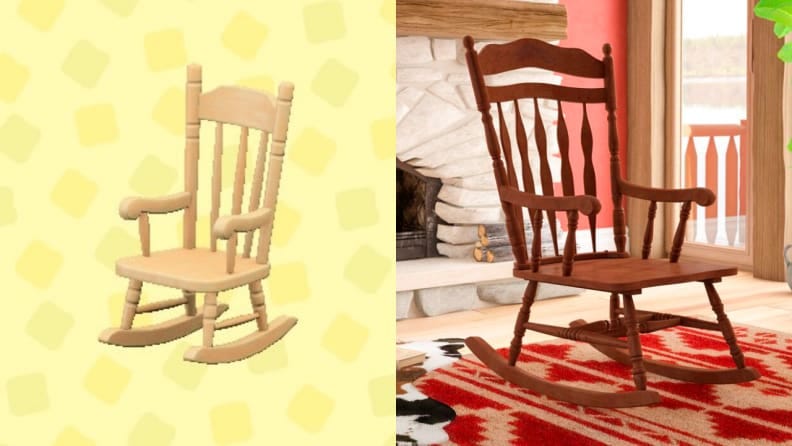 animal crossing wooden chair